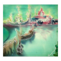 Venice Blue (Italy) Softness Poster posters