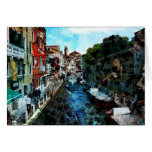 Venice Canal Italy Art Card cards