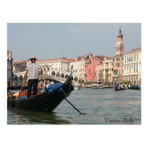 Venice Canal with Bridge Post Card
