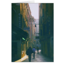 Venice Early Morning View of Alleyway cards