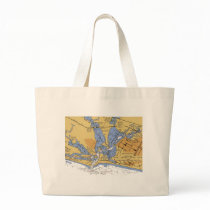 Venice, Florida nautical Harbor chart Beach Bag by sailorpatp Venice, Florida nautical Harbor chart Beach Bag