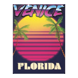 Venice Florida retro vacation poster Canvas Print