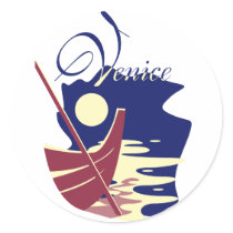 Venice Gondola stickers by alternateworlds Venice Gondola stickers