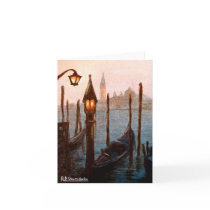 Venice gondole greeting card