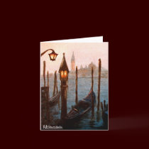 Venice gondole greeting card
