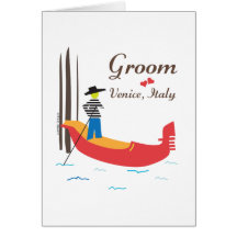 Venice Groom Greeting Cards