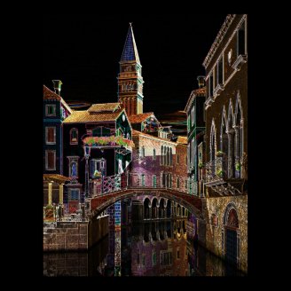 Venice in Neon Poster
