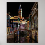 Venice in Neon Poster