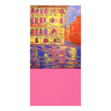 venice italy art photo card template