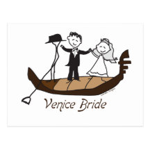 Venice Italy Bride Postcards