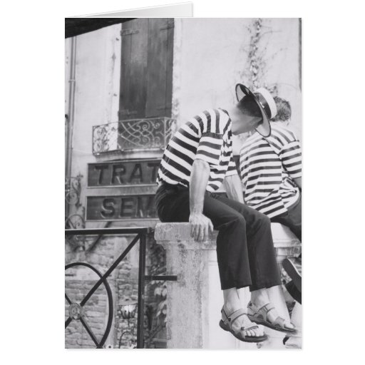 Venice Italy Gondolier Gondoliers Cards