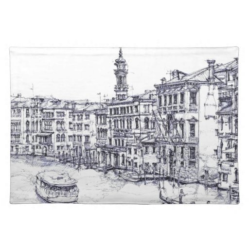 Venice, Italy, in ink Placemat