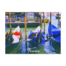 Venice Italy Postcard Post Card Gondolas postcards
