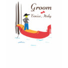 basic_fitted_tshirt - Destination Italy wedding t-shirts and gifts for grooms tying the knot in Venice, Italy. Venice Groom t-shirts, apparel and keepsake destination Venice wedding favors feature illustration of a gondola with a gondolier. Add your own personalization to these Venice Groom items with the wedding date, grooms name or any other custom text. Original destination wedding gifts from Lesruba Weddings.