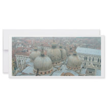 Venice San Marco cathedral domed roof Rack Card Design