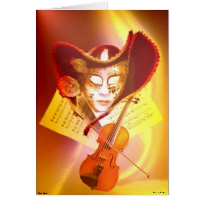 Venice Violinist Card by norman888
