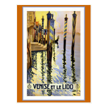 "Venise et le Lido" Vintage Travel Poster Post Cards
