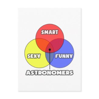Venn Diagram .. Astronomers Postcard