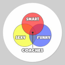Venn Diagram .. Coaches Round Sticker