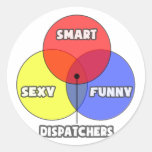 Venn Diagram .. Dispatchers Round Sticker