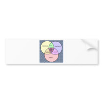 Venn diagram, Liberal, Conservative, libertarian bumper stickers