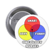 Venn Diagram .. Oncology Nurses Pinback Button