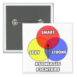 Venn Diagram .. Psoriasis Fighters Pin