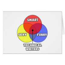 Venn Diagram .. Technical Writers Greeting Card