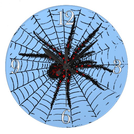Venomous Black Spider Scary Insect Art Clocks Zazzle