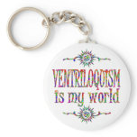 Ventriloquism is My World Keychains