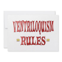 Ventriloquism Rules Personalized Invitations