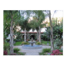Ventura Mission Garden and Fountain Post Card