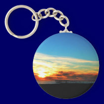 Ventura Pier Sunset January 8, 2012 Keychain