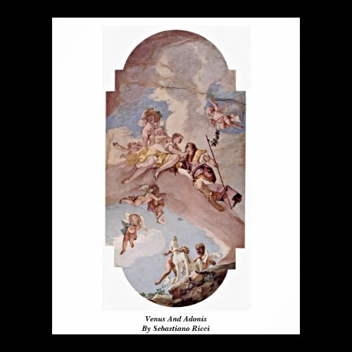 Venus And Adonis By Sebastiano Ricci Poster