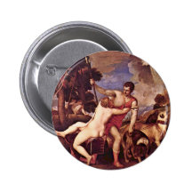 Venus And Adonis,  By Tizian Button