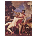 Venus And Adonis,  By Tizian flyers