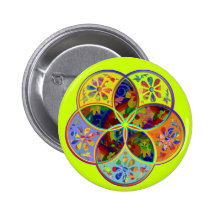 Venus Flower of Love fineART Flower Power Pinback Buttons
