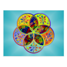Venus Flower of Love fineART Flower Power Postcard