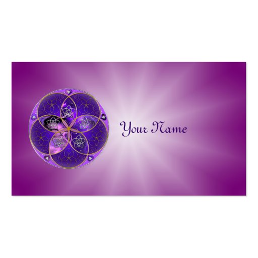 Venus Flower of Love fineART violet pink Business Card (front side)