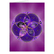 Venus Flower of Love fineART violet pink Greeting Card