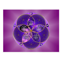 Venus Flower of Love fineART violet pink Postcards