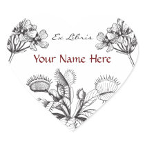 Venus Flytrap Book Plate Sticker