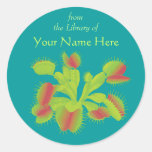 Venus Flytrap Botanical Book Plate Sticker