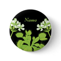Venus Flytrap Name Tag Pinback Button