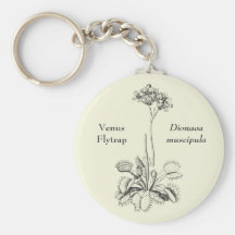 Venus Flytrap Vintage Floral Key Chain