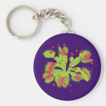 Venus Flytrap with Hearts Keychain