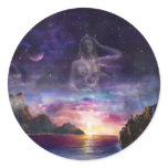Venus in Scorpio Round Stickers