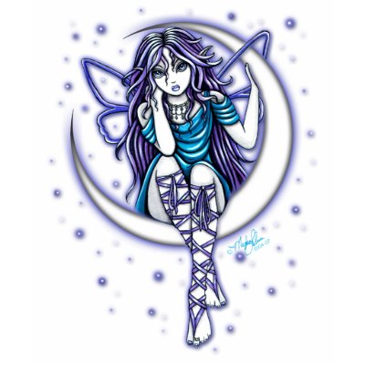 Venus Moon Fairy Art T-shirts by mykajelina