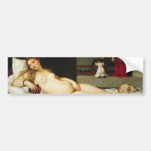 Venus of Urbino by Titian Bumper Sticker