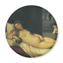 Venus of Urbino by Titian Fridge Magnet